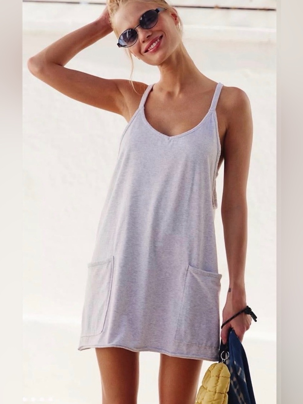 NWOT FP Movement by Free People Hot Shot Mini Dress in Heather Grey Sz M *RARE!
